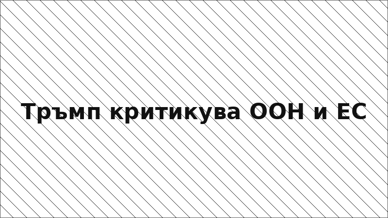 Тръмп критикува ООН и ЕС