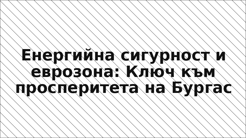 Енергийна сигурност и еврозона: Ключ към просперитета на Бургас