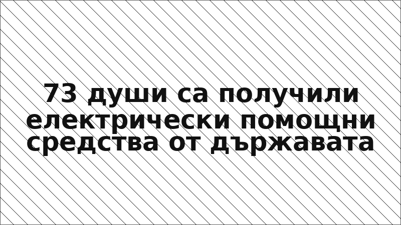 73 души са получили електрически помощни средства от държавата