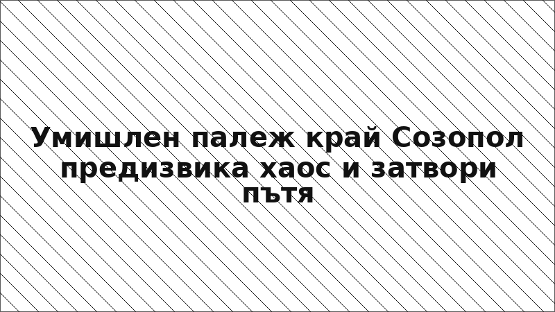 Умишлен палеж край Созопол предизвика хаос и затвори пътя