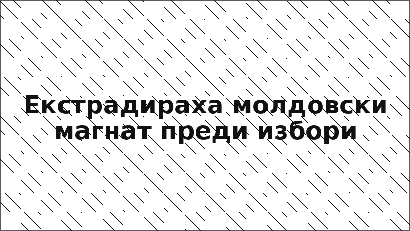 Екстрадираха молдовски магнат преди избори