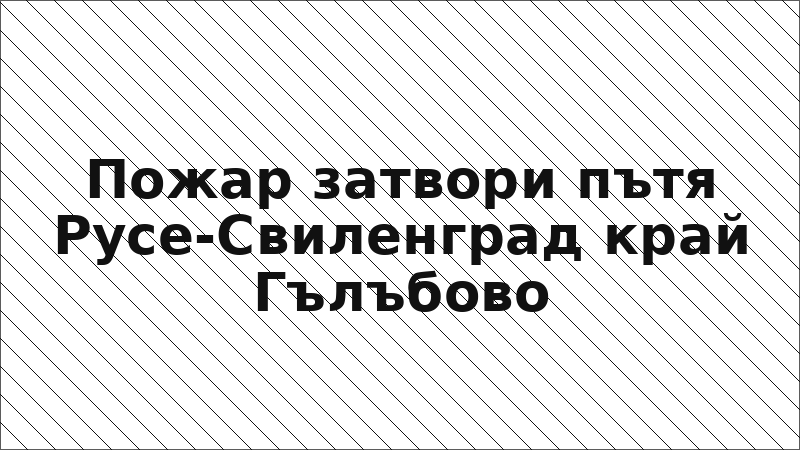 Пожар затвори пътя Русе-Свиленград край Гълъбово