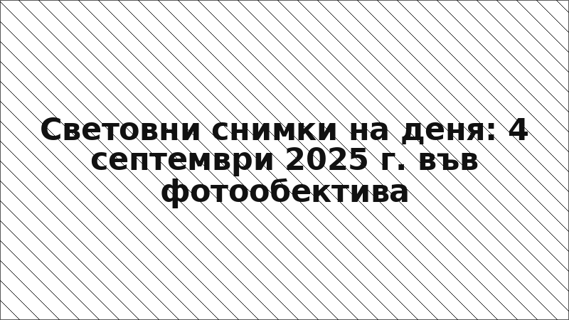 Световни снимки на деня: 4 септември 2025 г. във фотообектива
