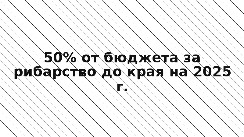 50% от бюджета за рибарство до края на 2025 г.