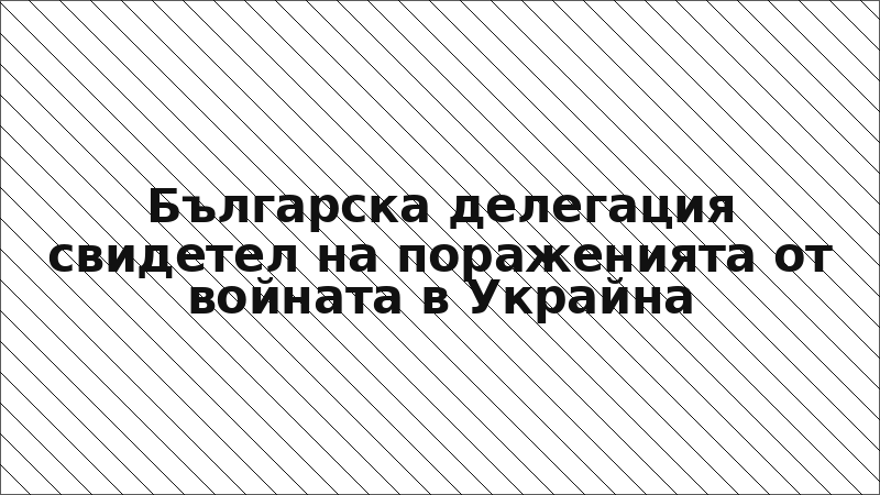 Българска делегация свидетел на пораженията от войната в Украйна