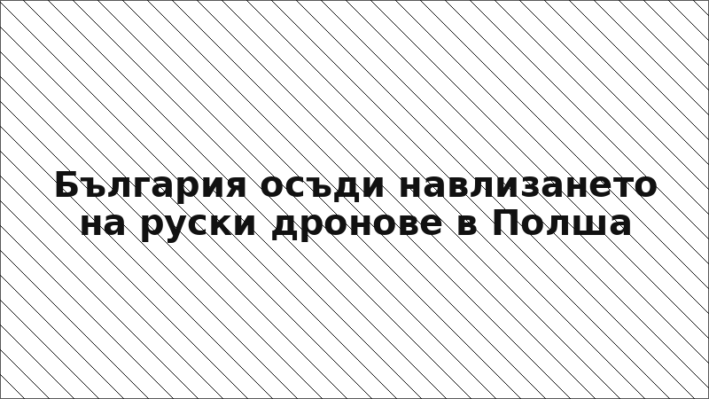 България осъди навлизането на руски дронове в Полша