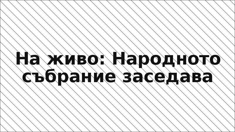 На живо: Народното събрание заседава
