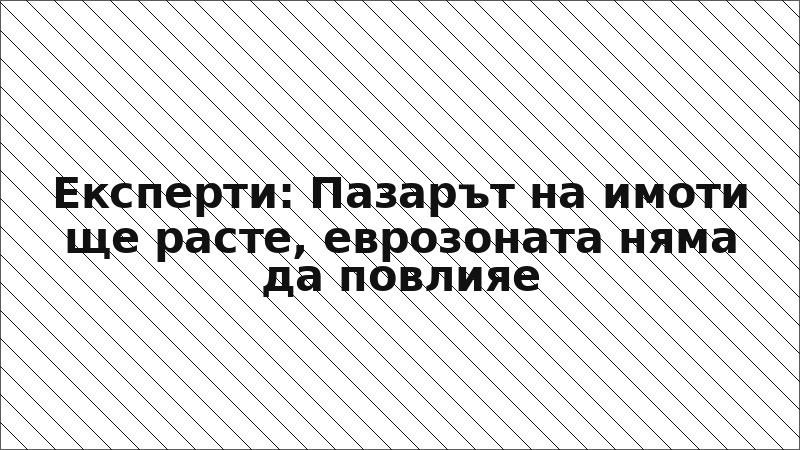 Експерти: Пазарът на имоти ще расте, еврозоната няма да повлияе