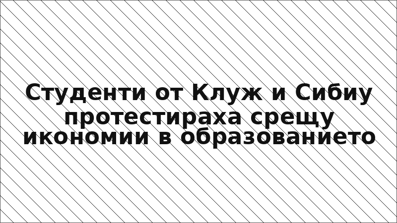 Студенти от Клуж и Сибиу протестираха срещу икономии в образованието