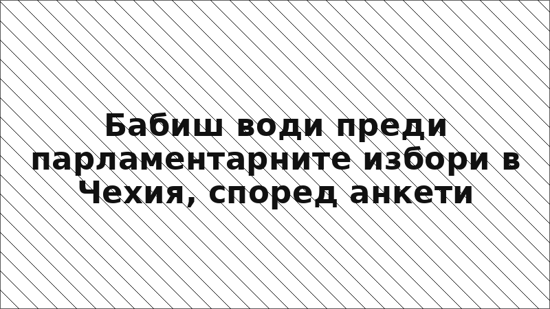 Бабиш води преди парламентарните избори в Чехия, според анкети