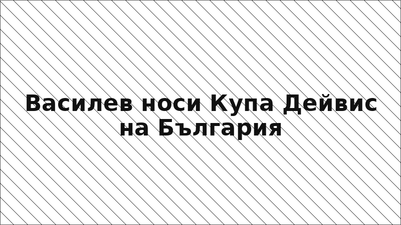Василев носи Купа Дейвис на България