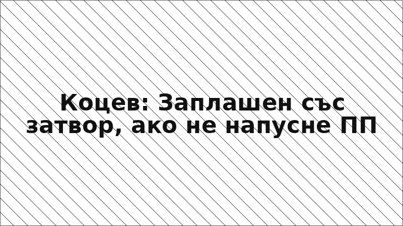 Коцев: Заплашен със затвор, ако не напусне ПП