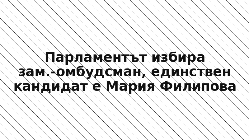 Парламентът избира зам.-омбудсман, единствен кандидат е Мария Филипова