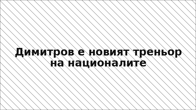 Димитров е новият треньор на националите