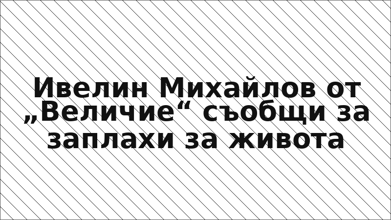 Ивелин Михайлов от „Величие“ съобщи за заплахи за живота