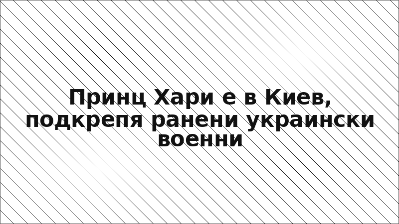 Принц Хари е в Киев, подкрепя ранени украински военни