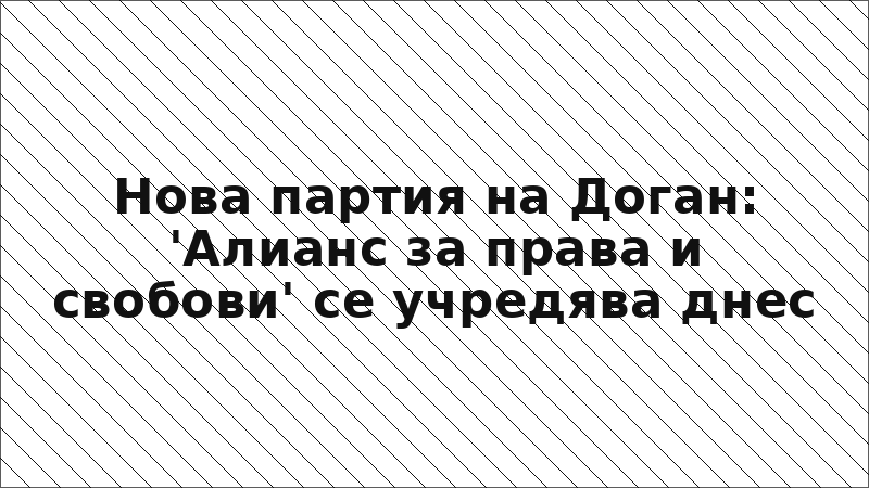 Нова партия на Доган: 'Алианс за права и свобови' се учредява днес