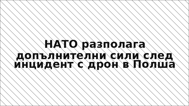 НАТО разполага допълнителни сили след инцидент с дрон в Полша