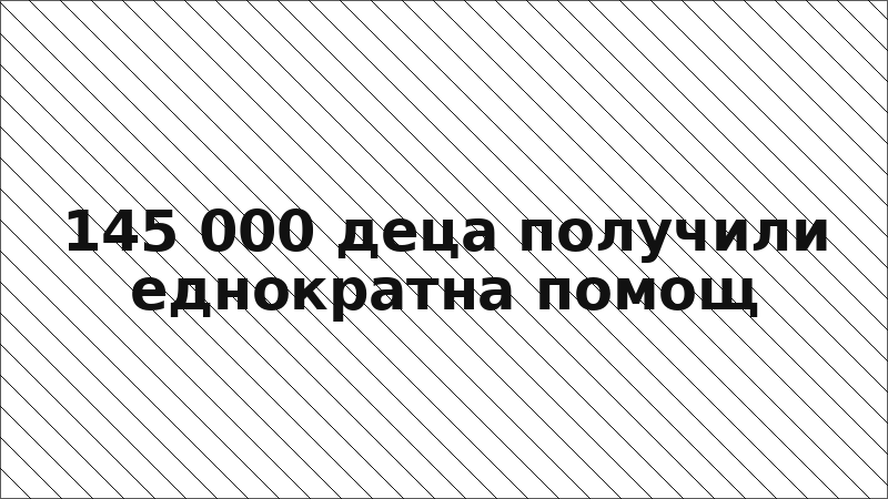 145 000 деца получили еднократна помощ