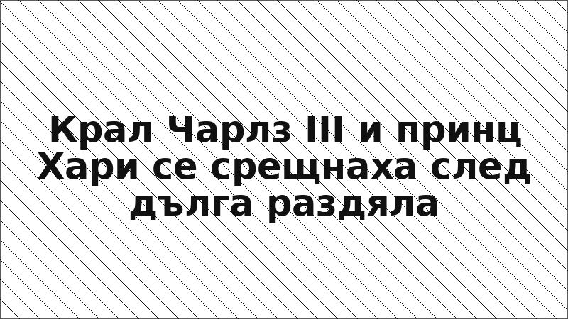 Крал Чарлз III и принц Хари се срещнаха след дълга раздяла