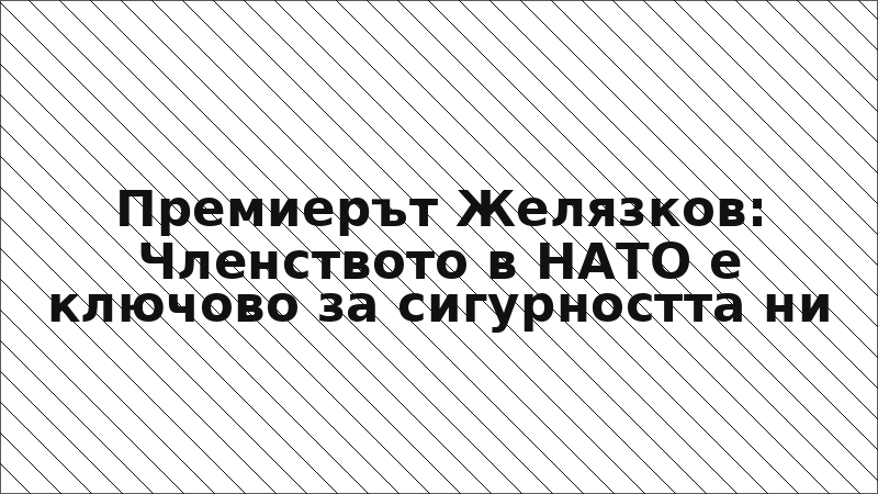 Премиерът Желязков: Членството в НАТО е ключово за сигурността ни