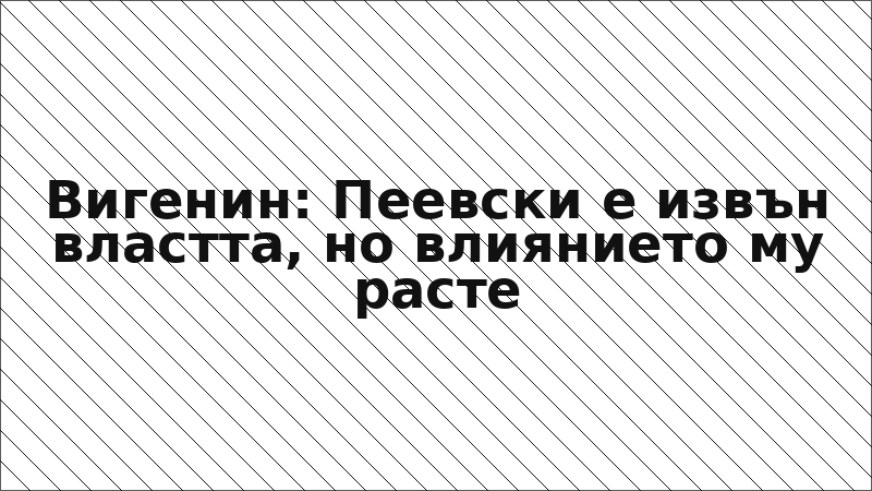 Вигенин: Пеевски е извън властта, но влиянието му расте