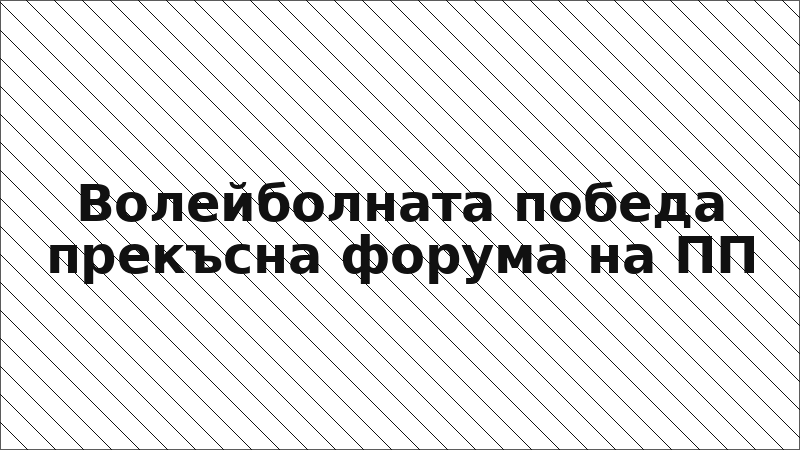 Волейболната победа прекъсна форума на ПП
