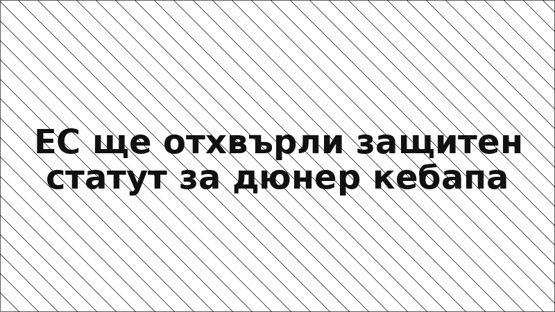 ЕС ще отхвърли защитен статут за дюнер кебапа
