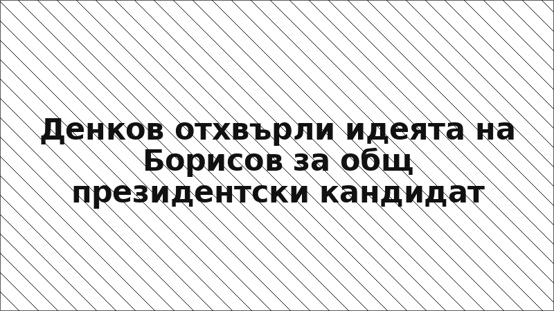 Денков отхвърли идеята на Борисов за общ президентски кандидат