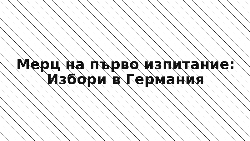 Мерц на първо изпитание: Избори в Германия