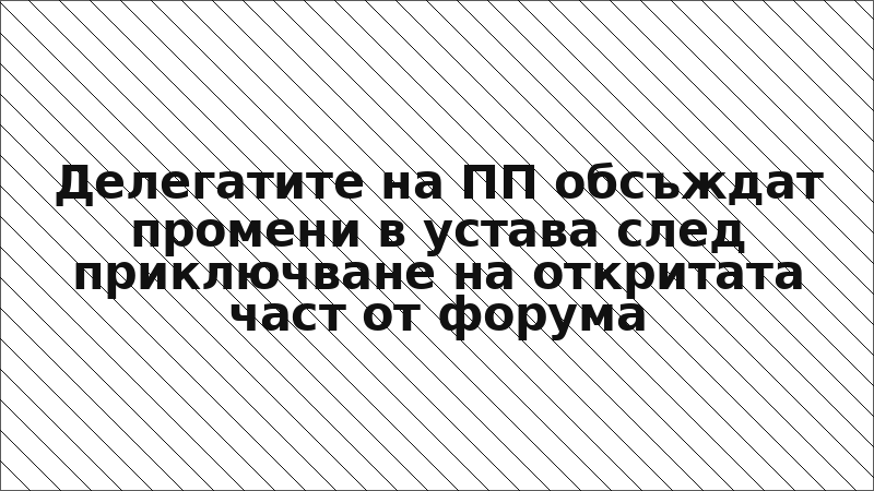 Делегатите на ПП обсъждат промени в устава след приключване на откритата част от форума