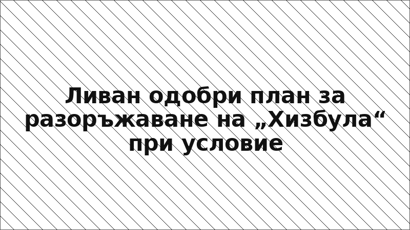 Ливан одобри план за разоръжаване на „Хизбула“ при условие