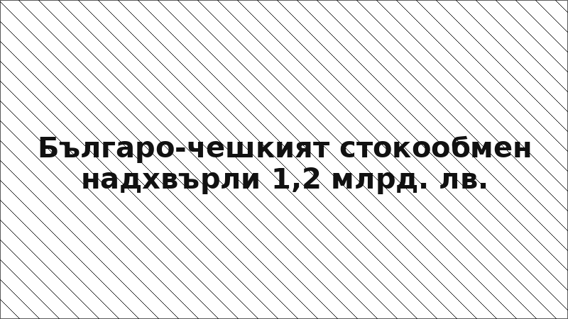 Българо-чешкият стокообмен надхвърли 1,2 млрд. лв.
