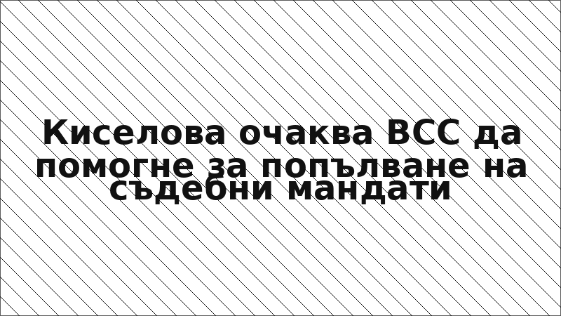 Киселова очаква ВСС да помогне за попълване на съдебни мандати