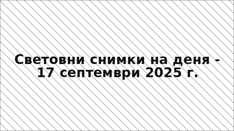 Световни снимки на деня - 17 септември 2025 г.