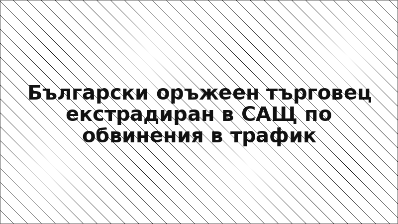 Български оръжеен търговец екстрадиран в САЩ по обвинения в трафик