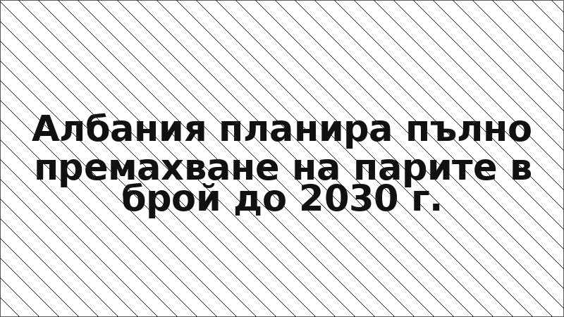 Албания планира пълно премахване на парите в брой до 2030 г.