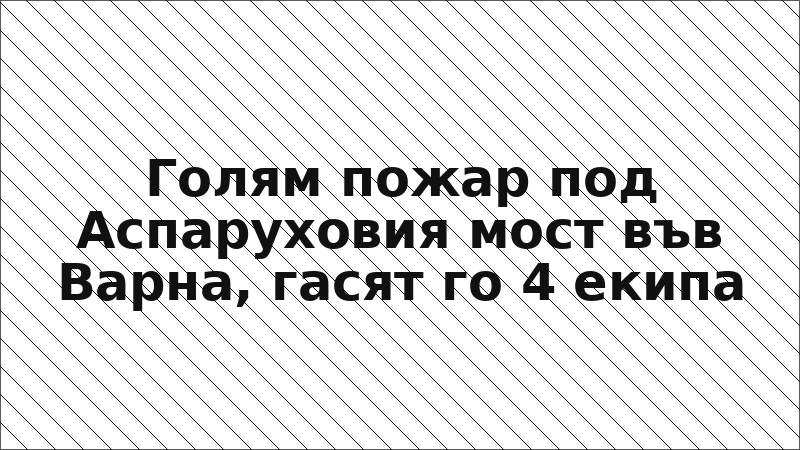 Голям пожар под Аспаруховия мост във Варна, гасят го 4 екипа