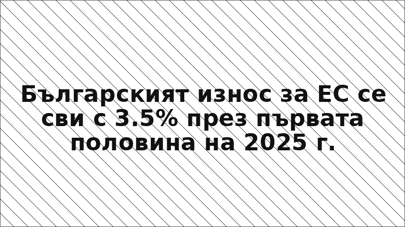 Българският износ за ЕС се сви с 3.5% през първата половина на 2025 г.