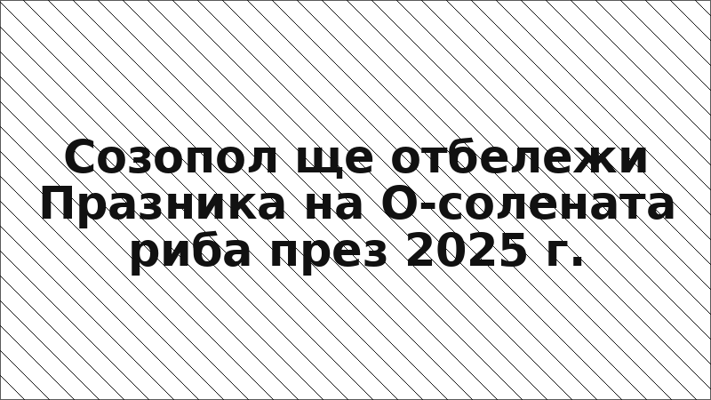 Созопол ще отбележи Празника на О-солената риба през 2025 г.