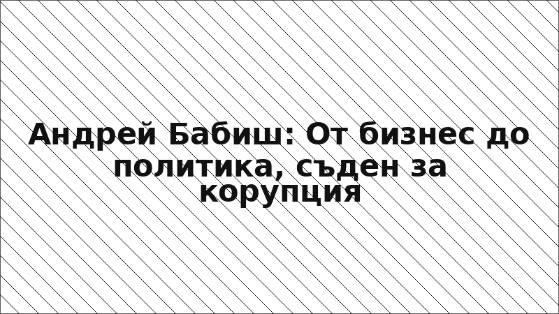 Андрей Бабиш: От бизнес до политика, съден за корупция