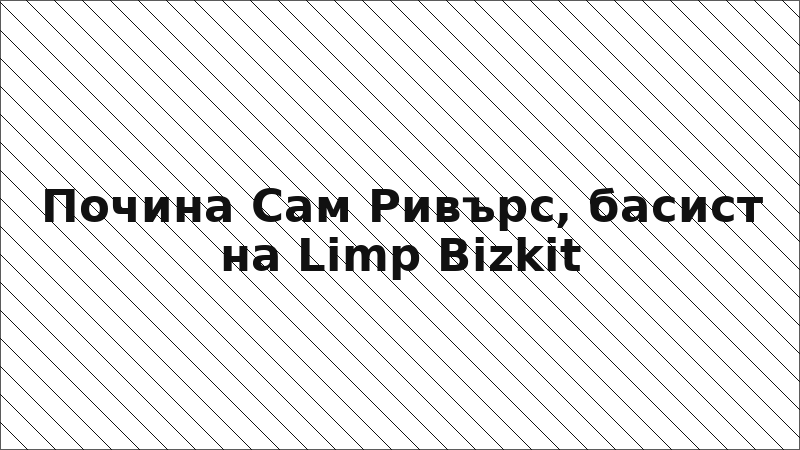 Почина Сам Ривърс, басист на Limp Bizkit