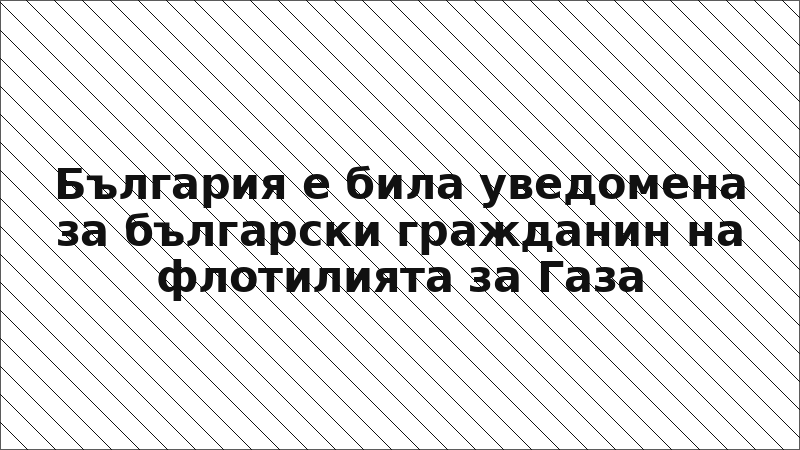 България е била уведомена за български гражданин на флотилията за Газа