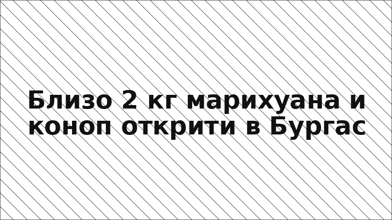 Близо 2 кг марихуана и коноп открити в Бургас