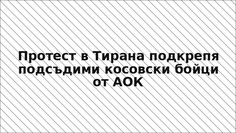 Протест в Тирана подкрепя подсъдими косовски бойци от АОК