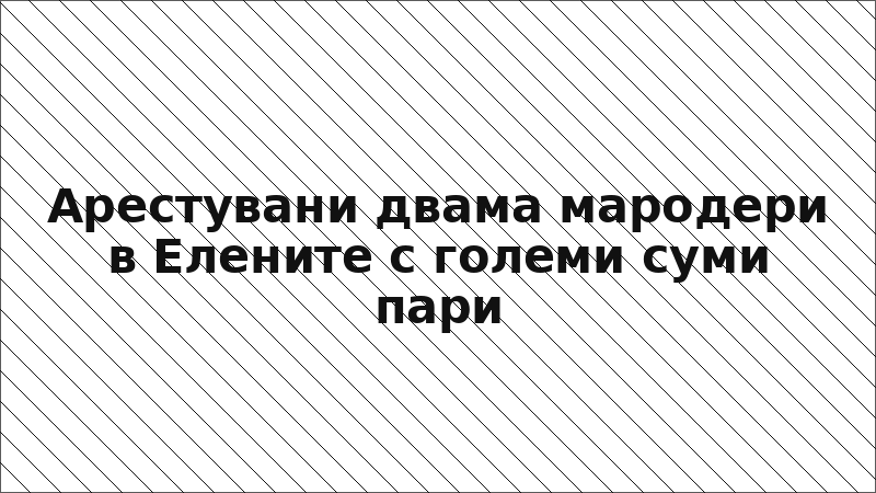 Арестувани двама мародери в Елените с големи суми пари