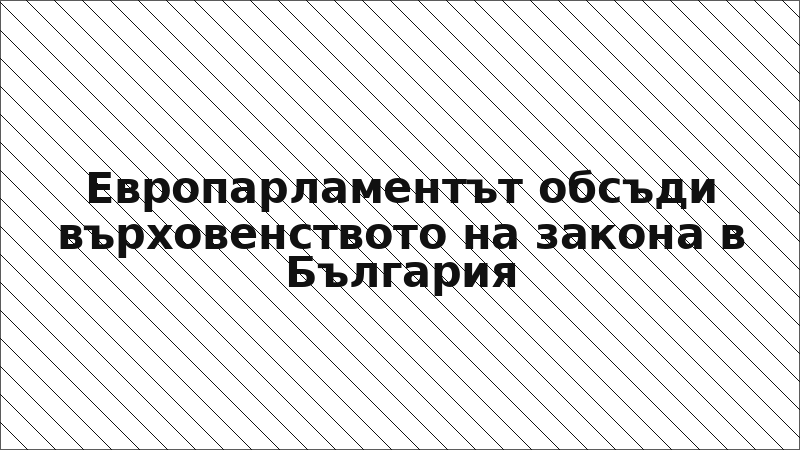 Европарламентът обсъди върховенството на закона в България