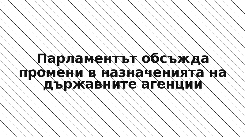 Парламентът обсъжда промени в назначенията на държавните агенции