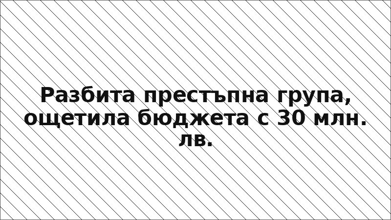 Разбита престъпна група, ощетила бюджета с 30 млн. лв.