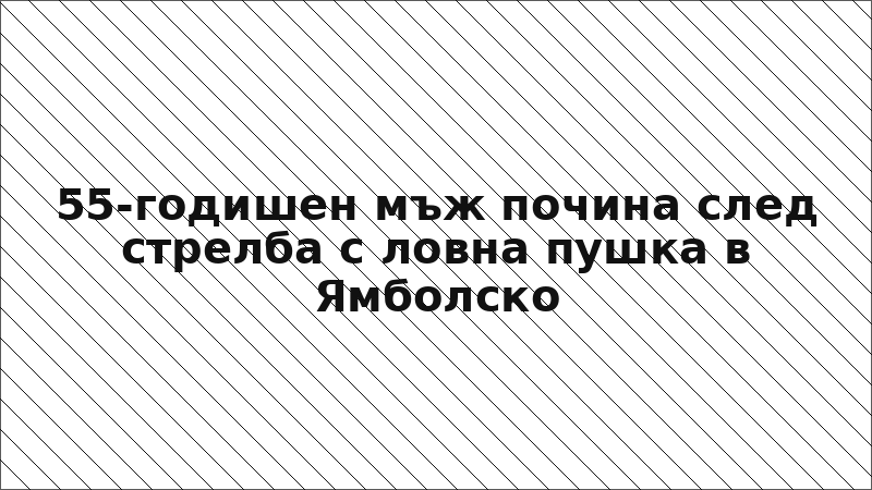 55-годишен мъж почина след стрелба с ловна пушка в Ямболско